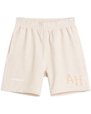 Annie Hood College Seersucker Shorts - Natural