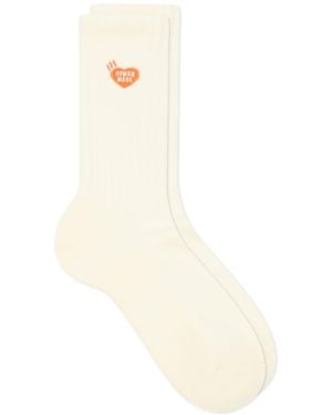 Human Made Pile Heart Socks - Natural