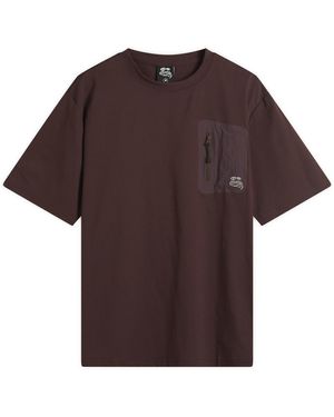 KARMA8A Logo Pocket Rue T-Shirt - Brown