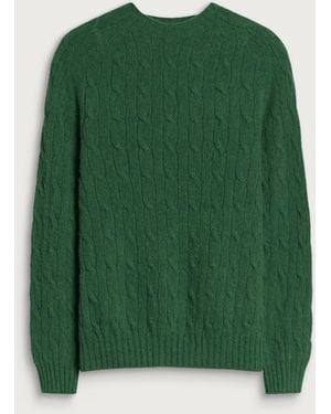 Barbour Scottish Made Cable Crew - Green