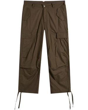 Rhude Linen Parachute Trousers - Brown