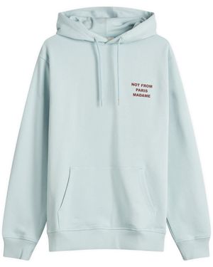 Drole de Monsieur Classic Not From Paris Madame Slogan Hoodie - Blue