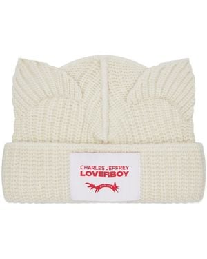 Charles Jeffrey Chunky Ears Beanie - White