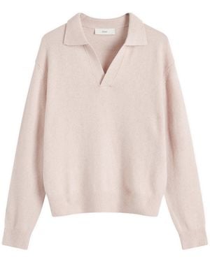DUNST Collared Baby Alpaca Jumper - Pink