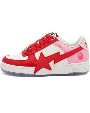 A Bathing Ape Bape Sta Os Trainers - Red