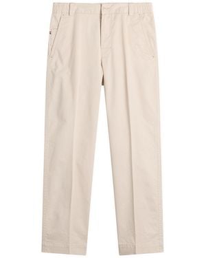 Moncler Cotton Gaberdine Trousers - Natural