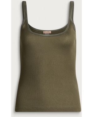 Fruity Booty Intimo Lace Trim Tank Top - Green