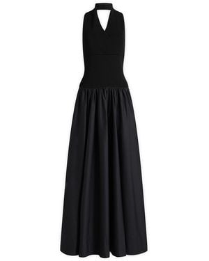 St. Agni Knit Halter Backless Dress - Black