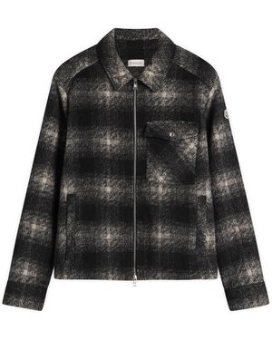 Moncler Check Shirt Jacket - Black
