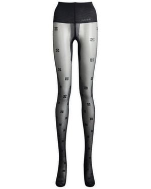 Ganni Butterfly Lace Tights - Blue