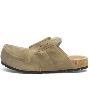 Balenciaga Worn Out Suede Mule - Brown