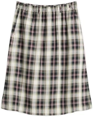 Acne Studios Izetta Check Flannel Skirt - Gray