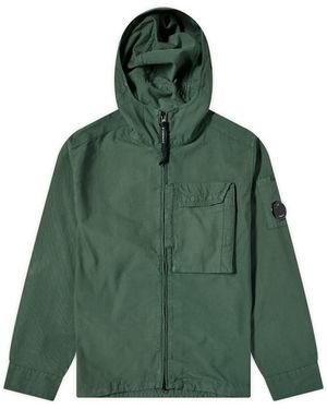 C.P. Company Ottoman Hooded Shirt - Green