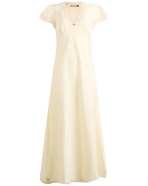 RIXO London Clarice Midi Dress - Natural