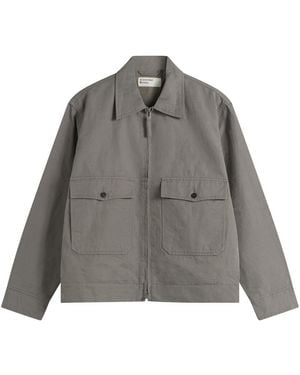 Universal Works Linen Slub Weave S130 Jacket - Grey