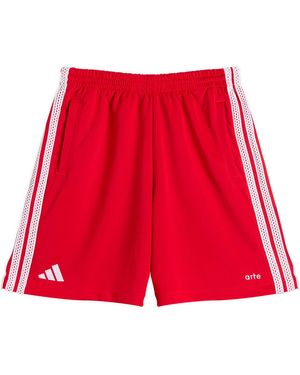 adidas X Arte 3-Stripe Shorts - Red