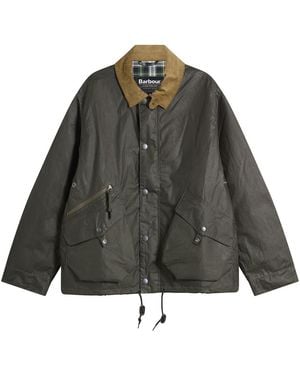 Barbour Heritage+ Modified Endurance Wax Jacket - Grey