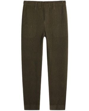 Homme Plissé Issey Miyake Wool Like Pleated Trousers - Green