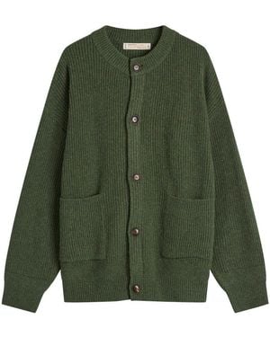 FRIZMWORKS Heavy Wool Round Cardigan - Green