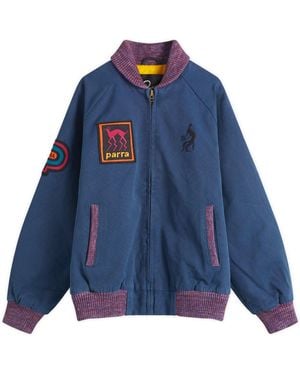 by Parra Skull Stalker Varsity Jacket - Blue