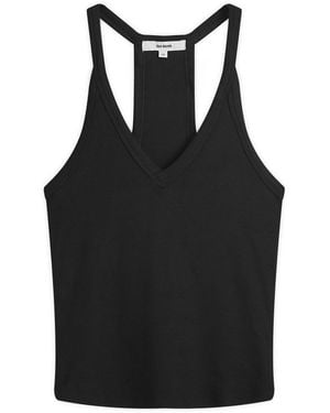 Joah Brown V-Neck Racerback Tank Top - Black