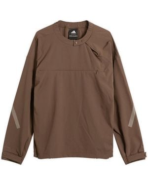 adidas X Entire Studios Zne Half Zip Woven Sweatshirt - Brown