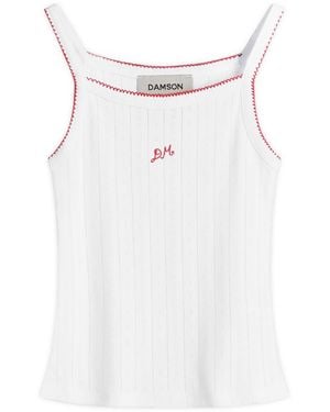 Damson Madder Straight Cami Top - White