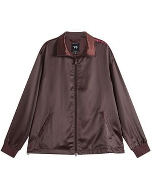 Y-3 Satin Track Jacket - Brown