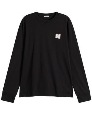 Moncler Long Sleeve Cotton T-Shirt - Black