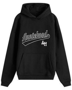 Annie Hood Baseball Hoodie - Black