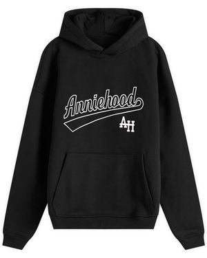 Annie Hood Baseball Hoodie - Black