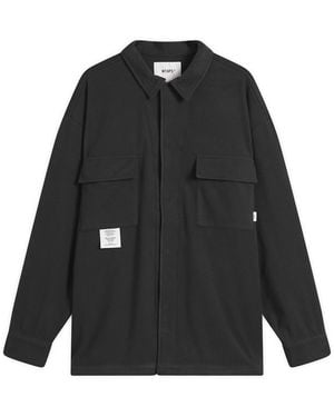 WTAPS Poly Fleece Back Motif Overshirt - Black
