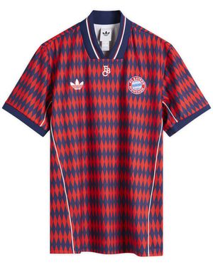 adidas Fc Bayern Munich Lifestyler Jersey Top - Red