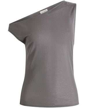 St. Agni Fine Jersey Asymm Top - Gray
