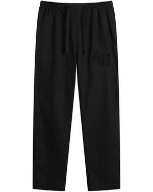 Annie Hood College Linen Pants - Black