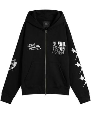 END. Devils Darts Team Zip-Hoodie - Black