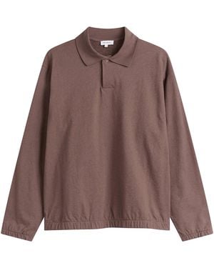 Norse Projects Sylane Relaxed Jersey Polo - Brown