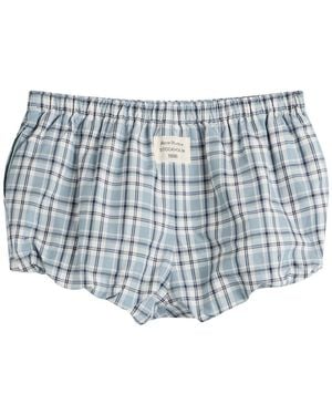 Acne Studios Pebby Check Mini Shorts - Blue