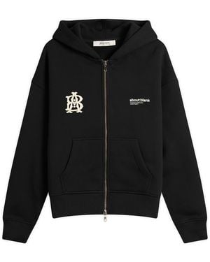 About Blank Dual Logo Zip Hoodie - Black