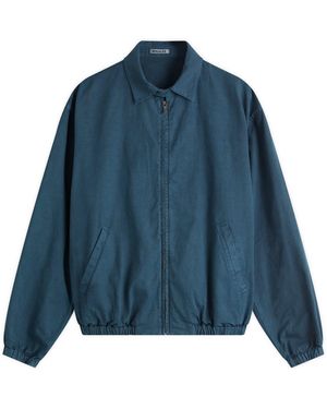 AURALEE Product Dyed Finx Gabardine Swing Top - Blue