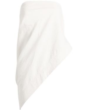 St. Agni Cloud Asymm Drape Top - White