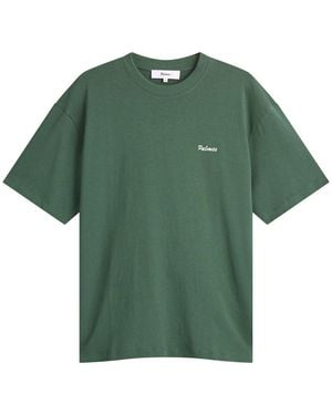 Palmes Logo Stitch T-Shirt - Green