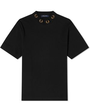 Fred Perry Laurel Wreath High Neck T-Shirt - Black