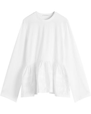 Cecilie Bahnsen Audrey Long Sleeve Top - White