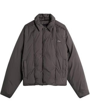Dime Pleated Puffer Jacket - Grey
