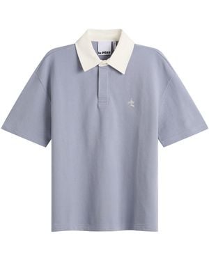 le PERE Short Sleeve Rugby Polo - Blue