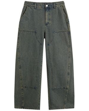 Obey Leah Iii Baggy Double Knee Denim Jeans - Grey