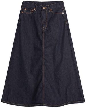Beams Boy 5 Pocket Denim Long Skirt - Blue