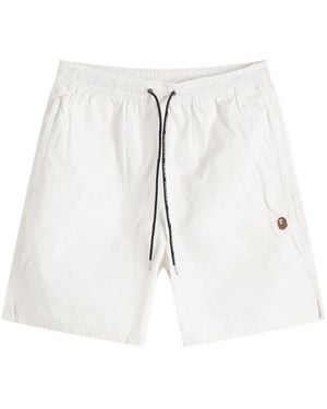 A Bathing Ape Ape Head Nylon Beach Short - White