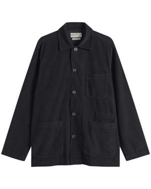 Universal Works Fine Cord Bakers Overshirt - Black